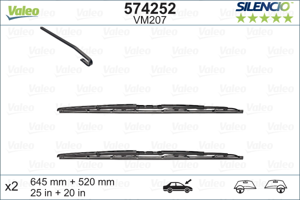 Pyyhkijänsulka VALEO 574252