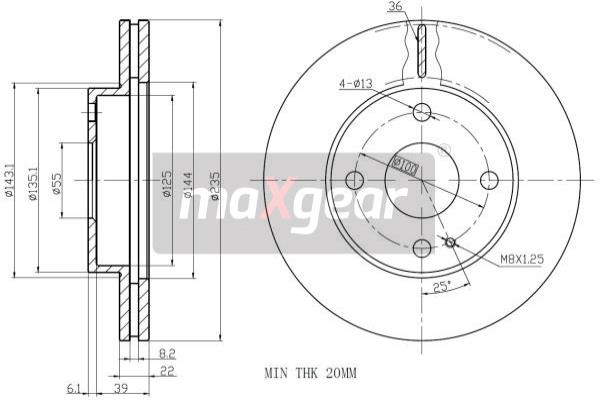 Jarrulevy MAXGEAR 19-0715