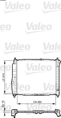 Jäähdytin,moottorin jäähdytys VALEO 735157