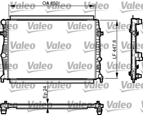 Jäähdytin,moottorin jäähdytys VALEO 735556