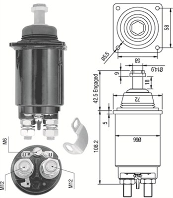 Magneettikytkin, käynnistin MAGNETI MARELLI 940113050312
