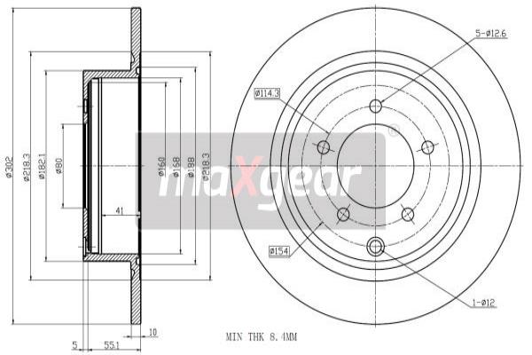 Jarrulevy MAXGEAR 19-3214