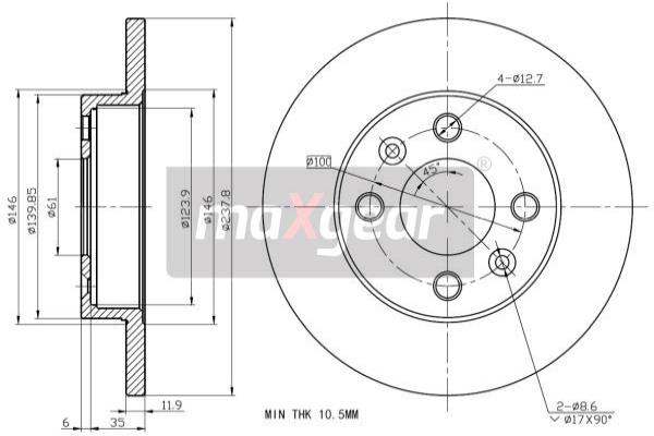 Jarrulevy MAXGEAR 19-0748
