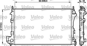 Jäähdytin, moottorinjäähdytys, FIAT CROMA, OPEL SIGNUM Halvkombi, VECTRA C, VECTRA C GTS, VECTRA C Kombi, VAUXHALL SIGNUM, VECTRA Mk II,