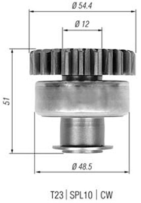 Hammaspyörä, käynnistys MAGNETI MARELLI 940113020328