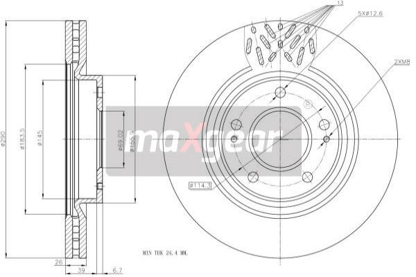 Jarrulevy MAXGEAR 19-2393