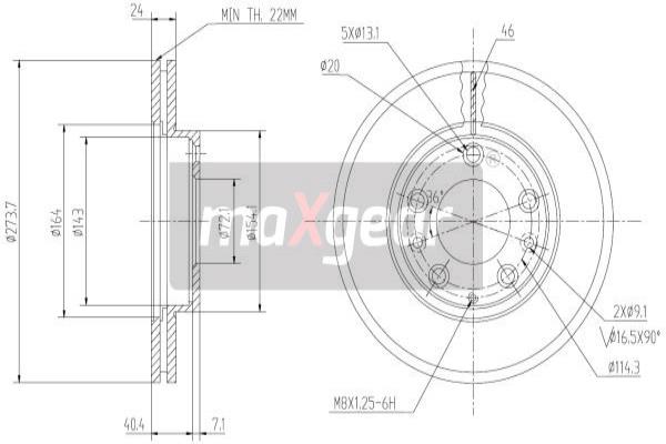 Jarrulevy MAXGEAR 19-0944MAX