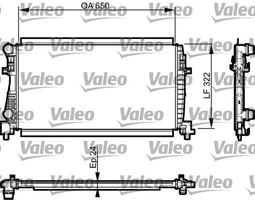 Jäähdytin,moottorin jäähdytys VALEO 735557