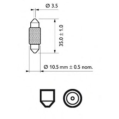 Polttimo, sisävalo PHILIPS 12854CP