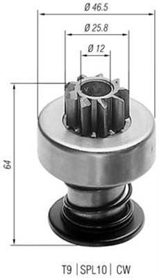 Hammaspyörä, käynnistys MAGNETI MARELLI 940113020023
