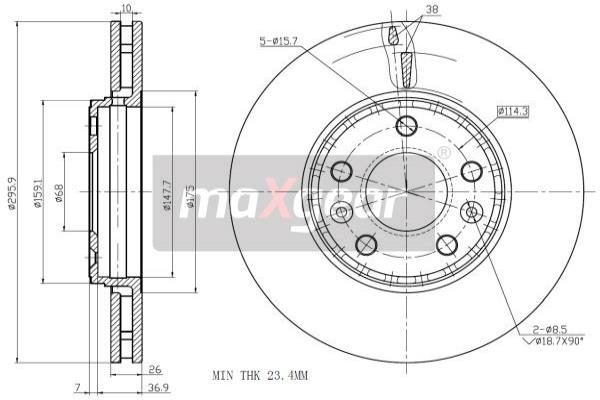 Jarrulevy MAXGEAR 19-2013