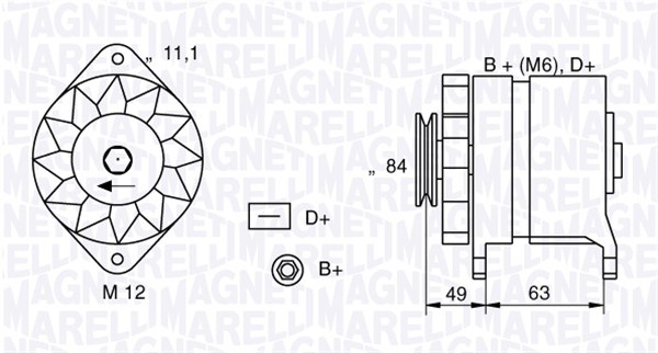 Laturi MAGNETI MARELLI 063321044010