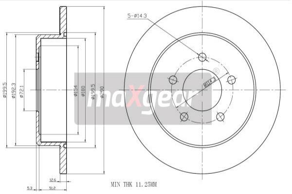 Jarrulevy MAXGEAR 19-0912