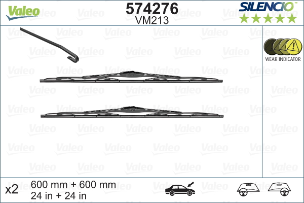 Pyyhkijänsulka VALEO 574276