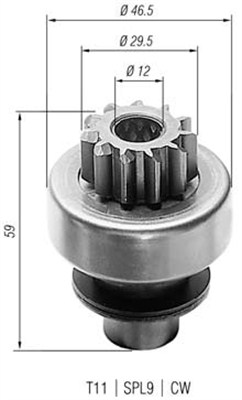 Hammaspyörä, käynnistys MAGNETI MARELLI 940113020164