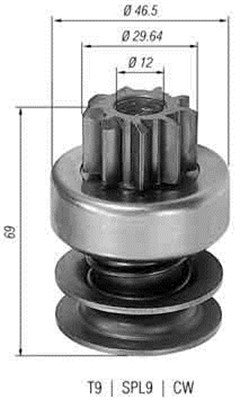 Hammaspyörä, käynnistys MAGNETI MARELLI 940113020135