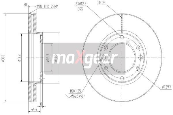 Jarrulevy MAXGEAR 19-2231
