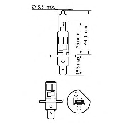 Kaukovalopolttimo PHILIPS 12258VPB1