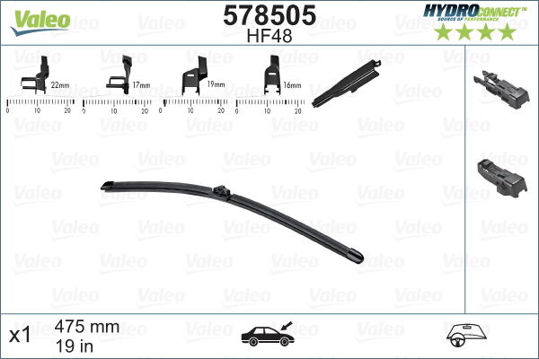 Pyyhkijänsulka VALEO 578505
