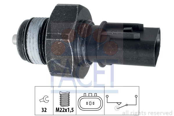 Kytkin, peruutusvalo FACET 7.6308