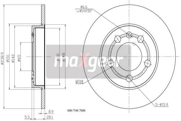 Jarrulevy MAXGEAR 19-0840