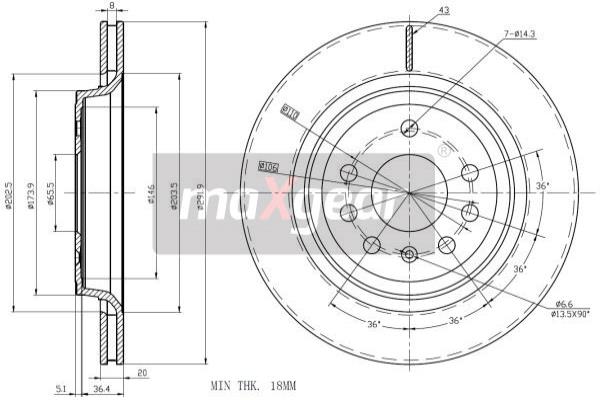 Jarrulevy MAXGEAR 19-1304