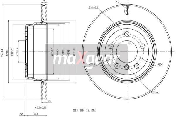 Jarrulevy MAXGEAR 19-2411