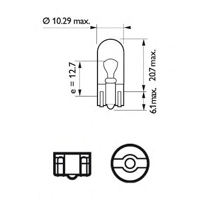 Polttimo, vilkkuvalo PHILIPS 12961LLECOCP