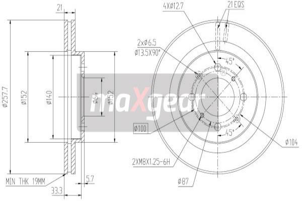 Jarrulevy MAXGEAR 19-2400MAX
