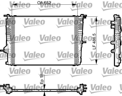 Jäähdytin,moottorin jäähdytys VALEO 735463