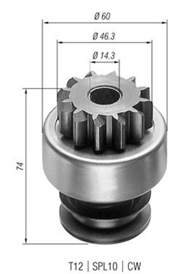 Hammaspyörä, käynnistys MAGNETI MARELLI 940113020150