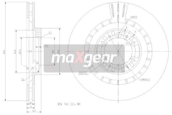 Jarrulevy MAXGEAR 19-2446