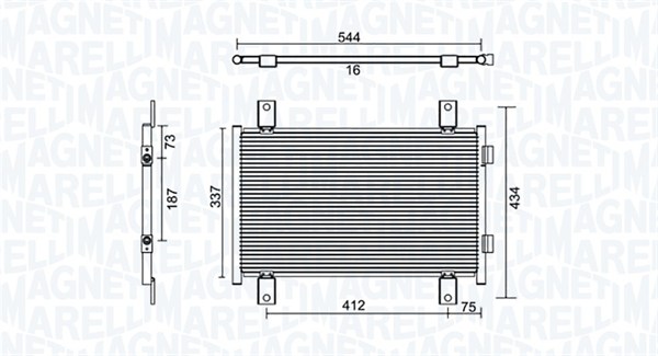 Lauhdutin, ilmastointilaite MAGNETI MARELLI 350203895000