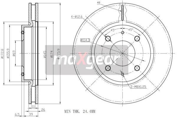 Jarrulevy MAXGEAR 19-1269