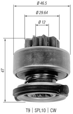 Hammaspyörä, käynnistys MAGNETI MARELLI 940113020335