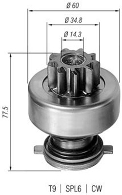 Hammaspyörä, käynnistys MAGNETI MARELLI 940113020114