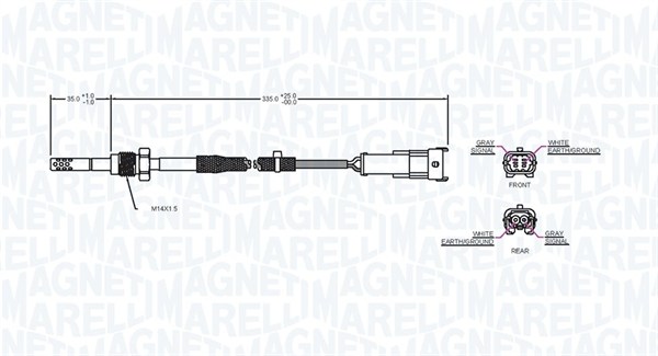 Tunnistin, pakokaasulämpötila MAGNETI MARELLI 172000043010