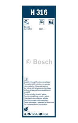 Wiper Blade BOSCH 3 397 015 103