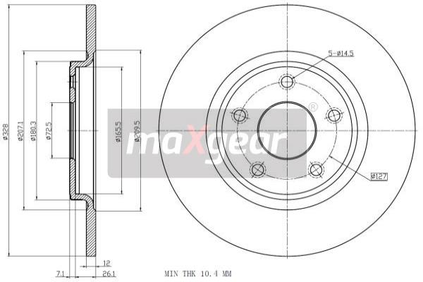 Jarrulevy MAXGEAR 19-3244