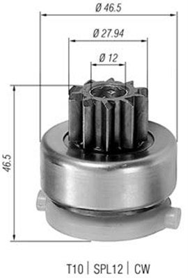 Hammaspyörä, käynnistys MAGNETI MARELLI 940113020435