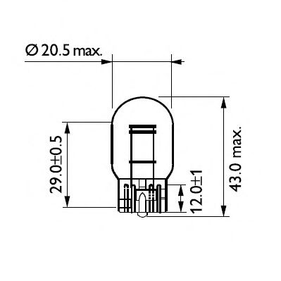 Polttimo, jarru-/takavalo PHILIPS 12066B2
