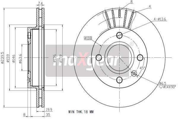 Jarrulevy MAXGEAR 19-0711