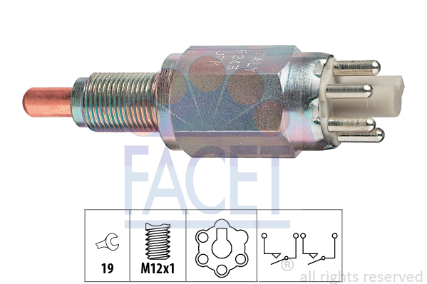 Kytkin, peruutusvalo FACET 7.6243