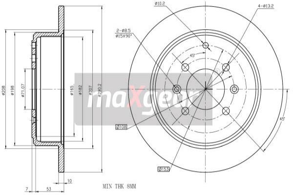 Jarrulevy MAXGEAR 19-0989MAX