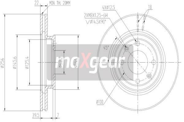 Jarrulevy MAXGEAR 19-2376MAX