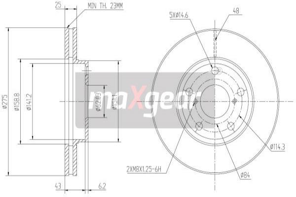 Jarrulevy MAXGEAR 19-0973MAX