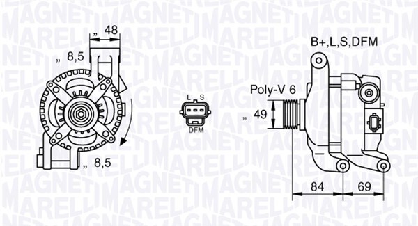 Laturi MAGNETI MARELLI 063377417010