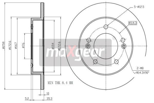 Jarrulevy MAXGEAR 19-2855