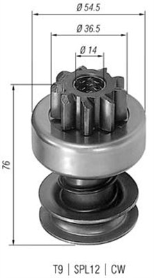 Hammaspyörä, käynnistys MAGNETI MARELLI 940113020050