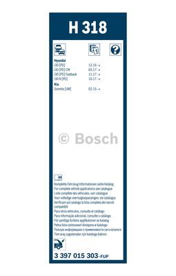 Wiper Blade BOSCH 3 397 015 303